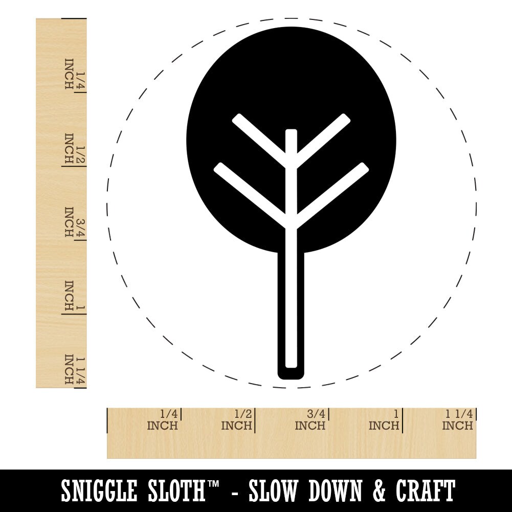 Cute Tree Rubber Stamp for Stamping Crafting Planners