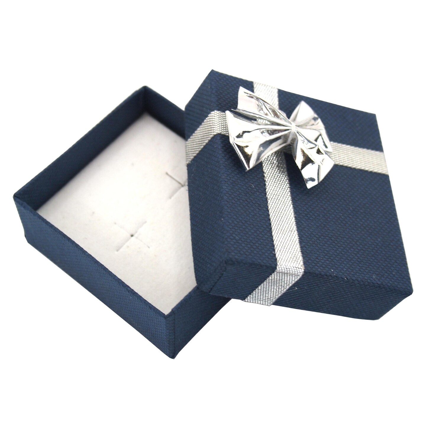 14K Yellow Gold Caduceus Stud Earrings with Bow Tie Jewelry Gift Box 