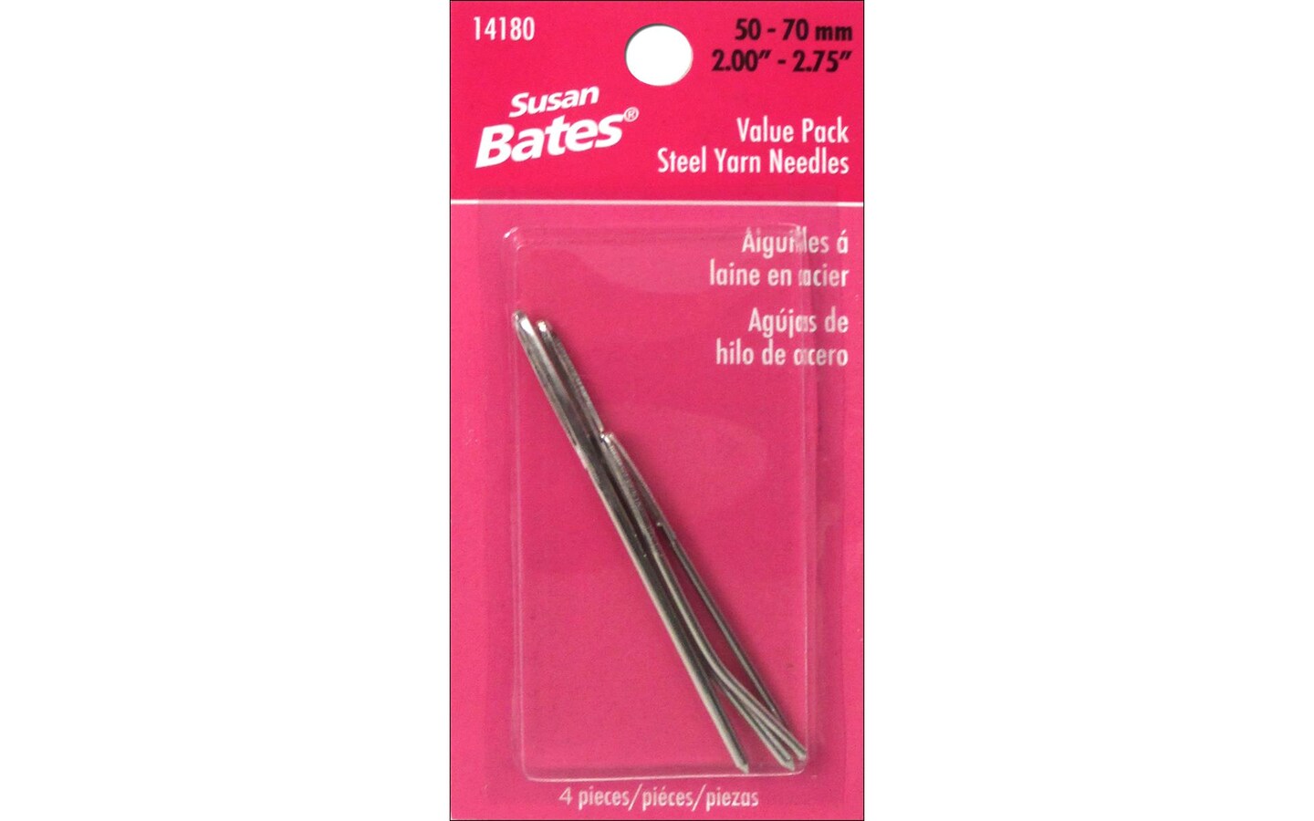 Bates Steel Yarn Needles 2&#x22;-2.75&#x22; Value Pack 4pc
