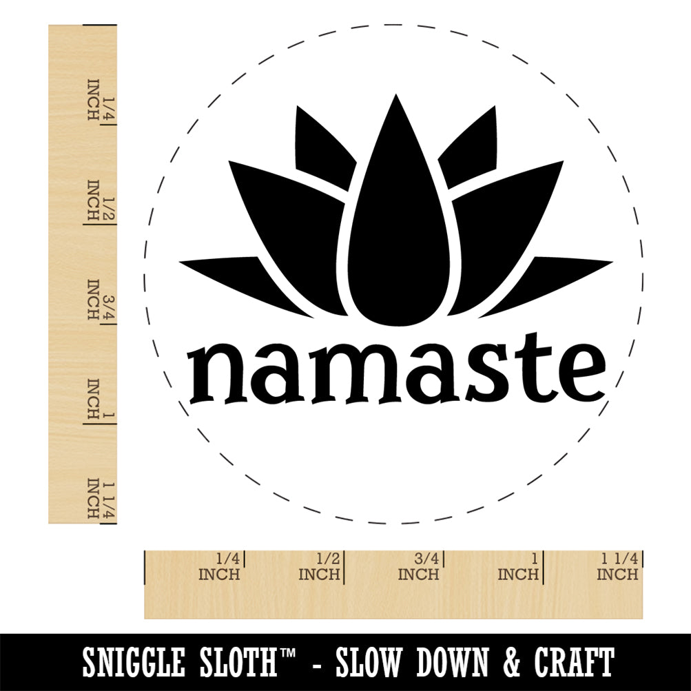 Namaste with Lotus Flower Yoga Rubber Stamp for Stamping Crafting Planners Michaels