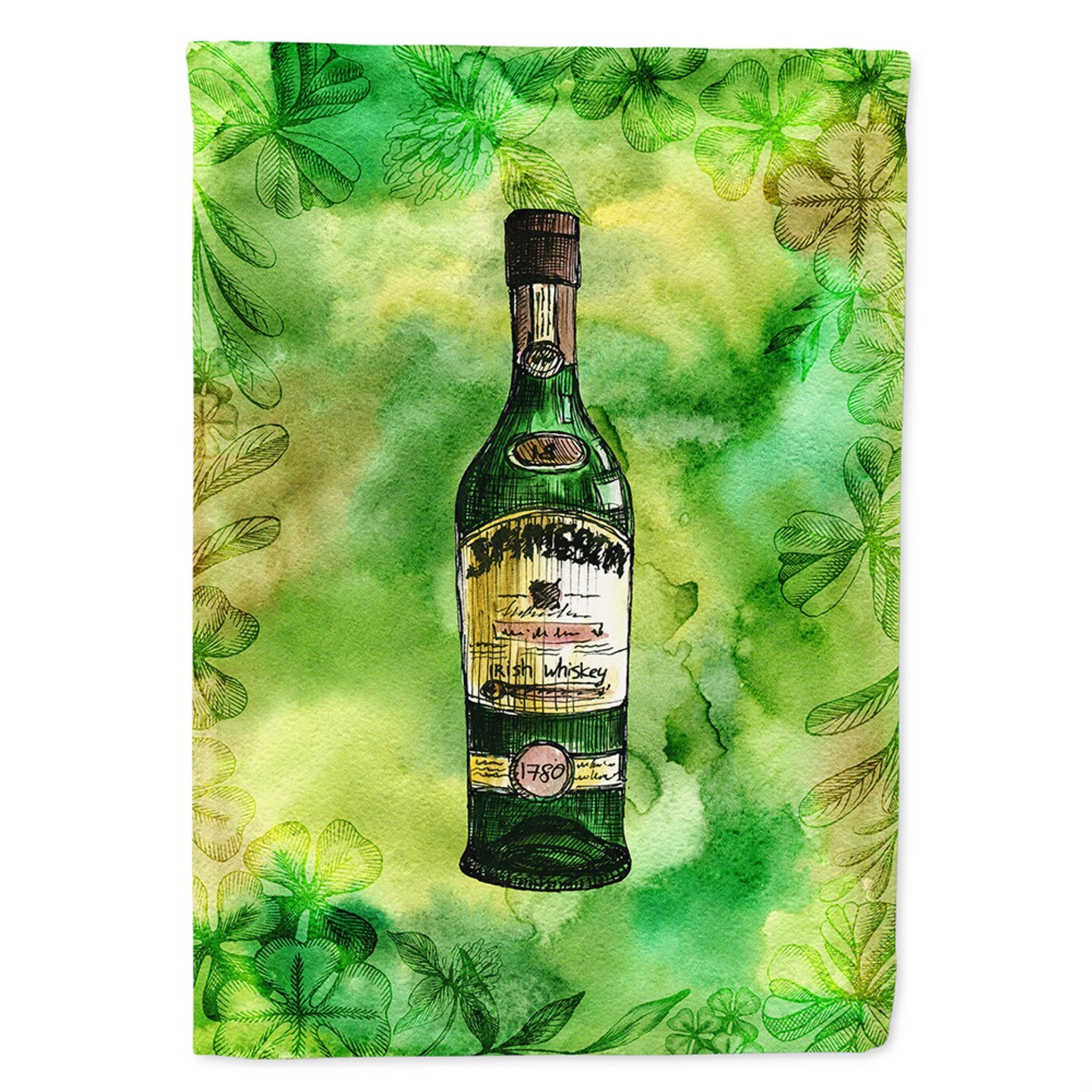 "Caroline's Treasures BB5765CHF Irish Whiskey Bottle Flag, Multicolor