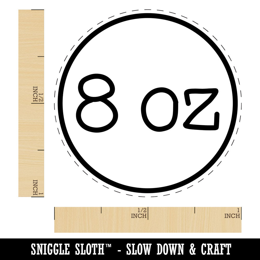 8 oz Ounce Weight Label Rubber Stamp for Stamping Crafting Planners
