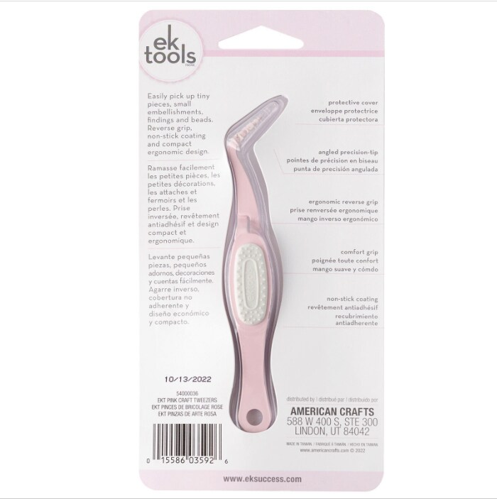 Craft Tweezers PINK EK Success 54000036 Pinzas Ek Tools by American Crafts