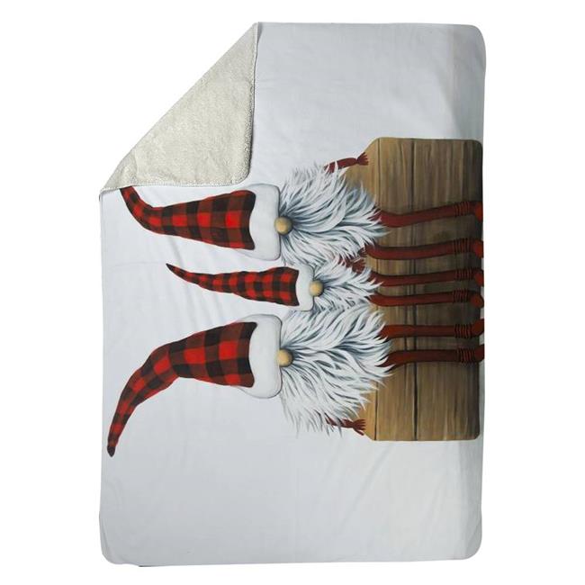 Begin Home Decor 55456080HO19 60 x 80 in. Three Christmas Gnomes