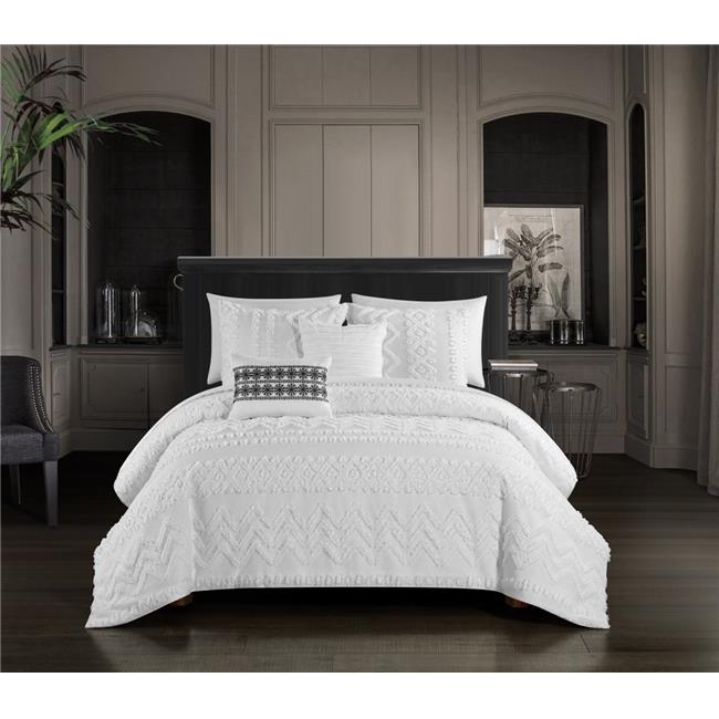 があります Chic Home Addison Piece Comforter Set Jacquard Chevron Geometric  Pattern Design Bed in A Bag Sheet Set Decorative Pillows Shams Included，  Queen， G :TS-B08HVSC8SZ:ミルポート 通販 ございませ