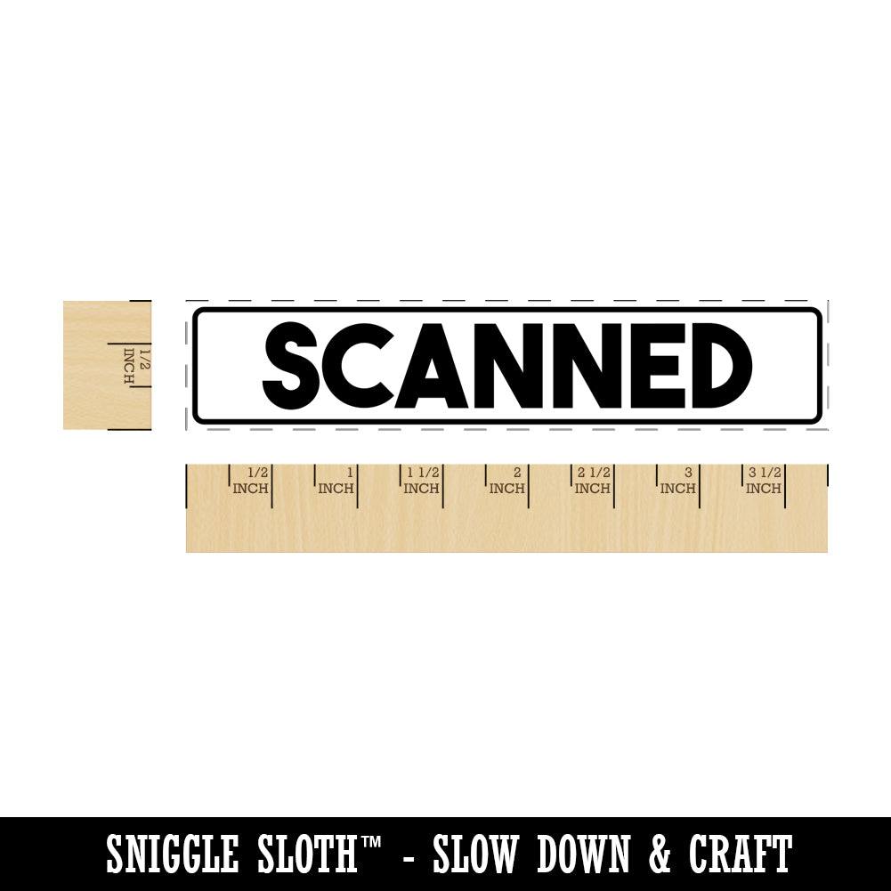 Scanned Office Document Filing Rectangle Rubber Stamp for Stamping