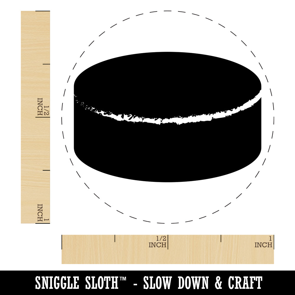Ice Hockey Puck Sport Rubber Stamp for Stamping Crafting Planners