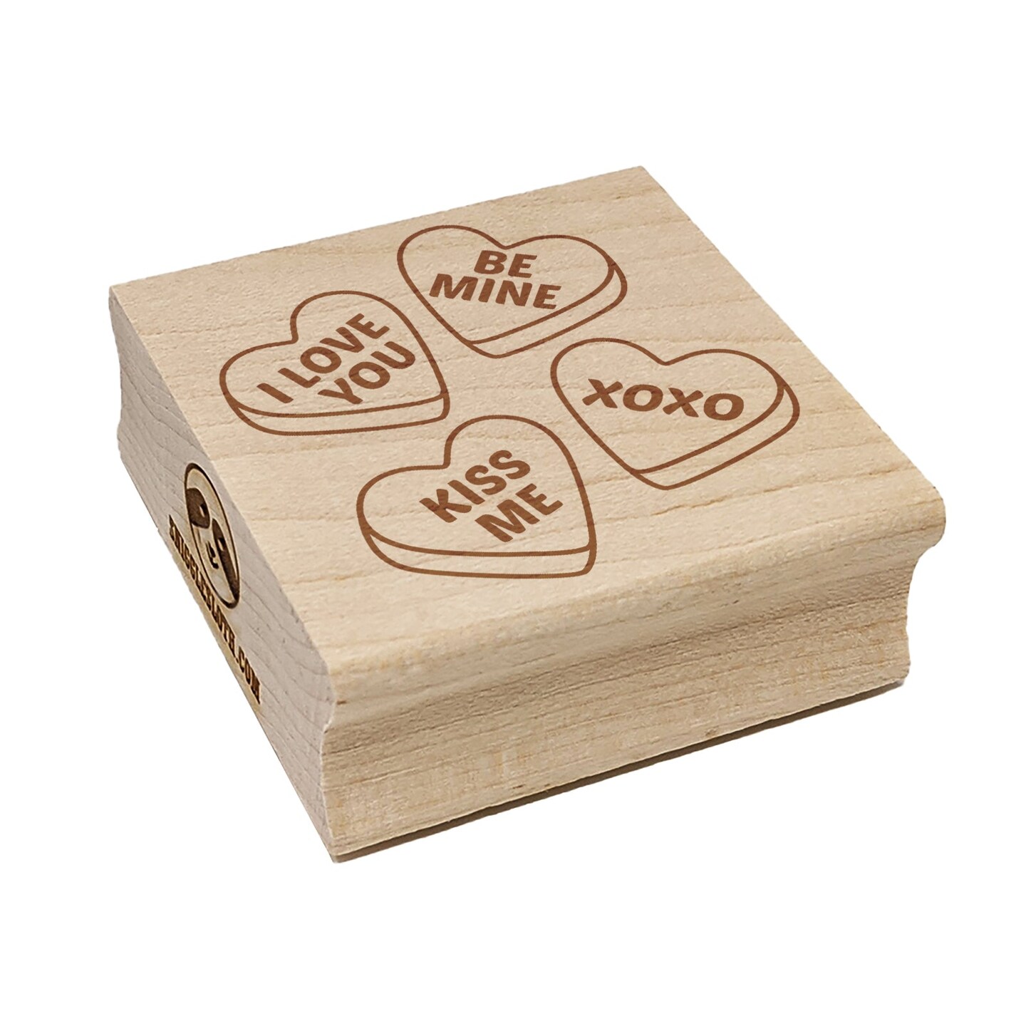Valentine&#x27;s Day Conversation Hearts Square Rubber Stamp for Stamping Crafting