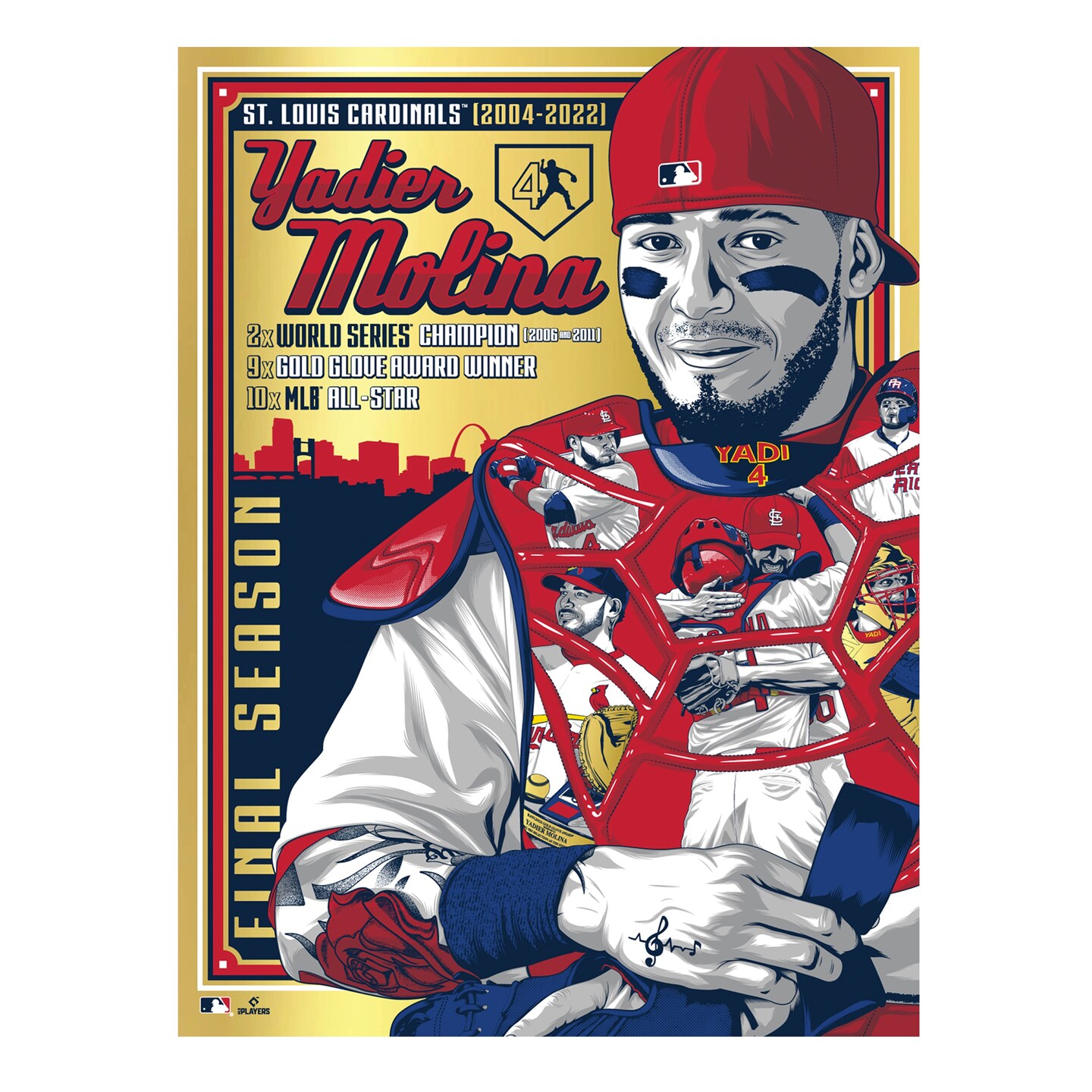 Yadier Molina Poster St. Louis Cardinals Canvas Print 