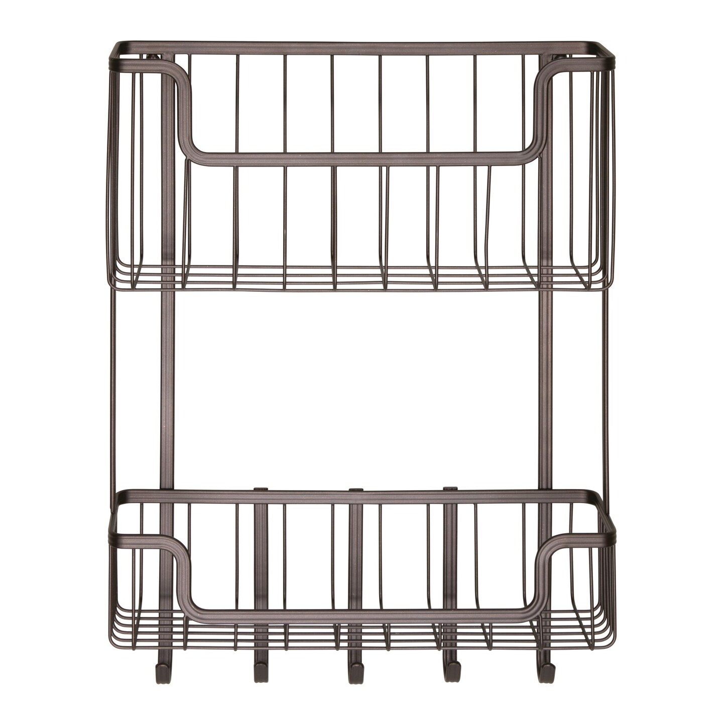 mDesign Wide Wall Mount Mail Organizer for Entryway Storage, Key Rack