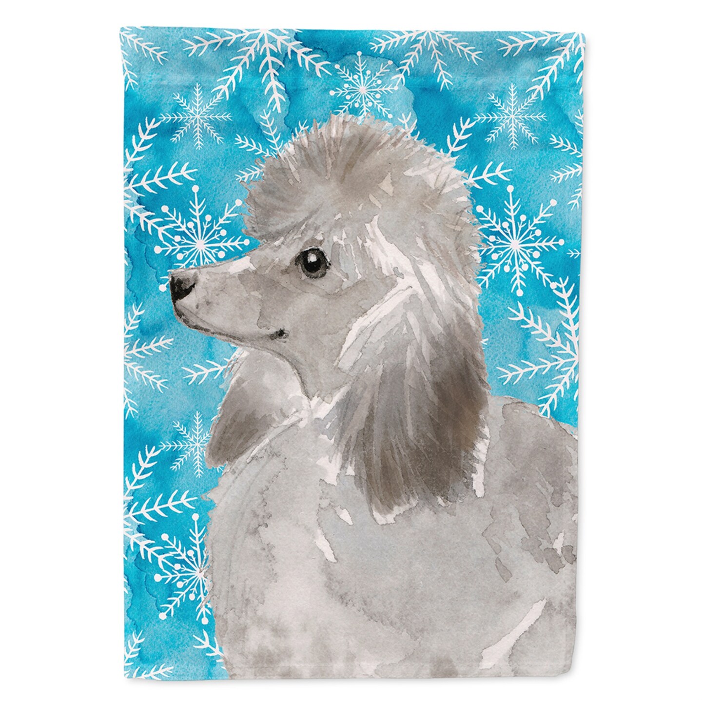 "Caroline's Treasures BB9455GF Grey Standard Poodle Winter Decorative Garden Flag, Size"