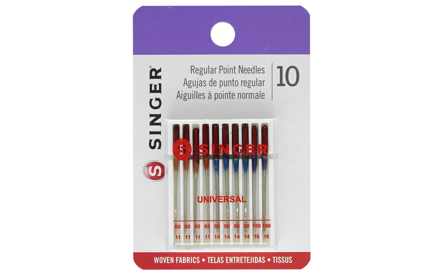 Singer Mach Needle Regular Pt Astd Sz 80-100 10Pc | Michaels