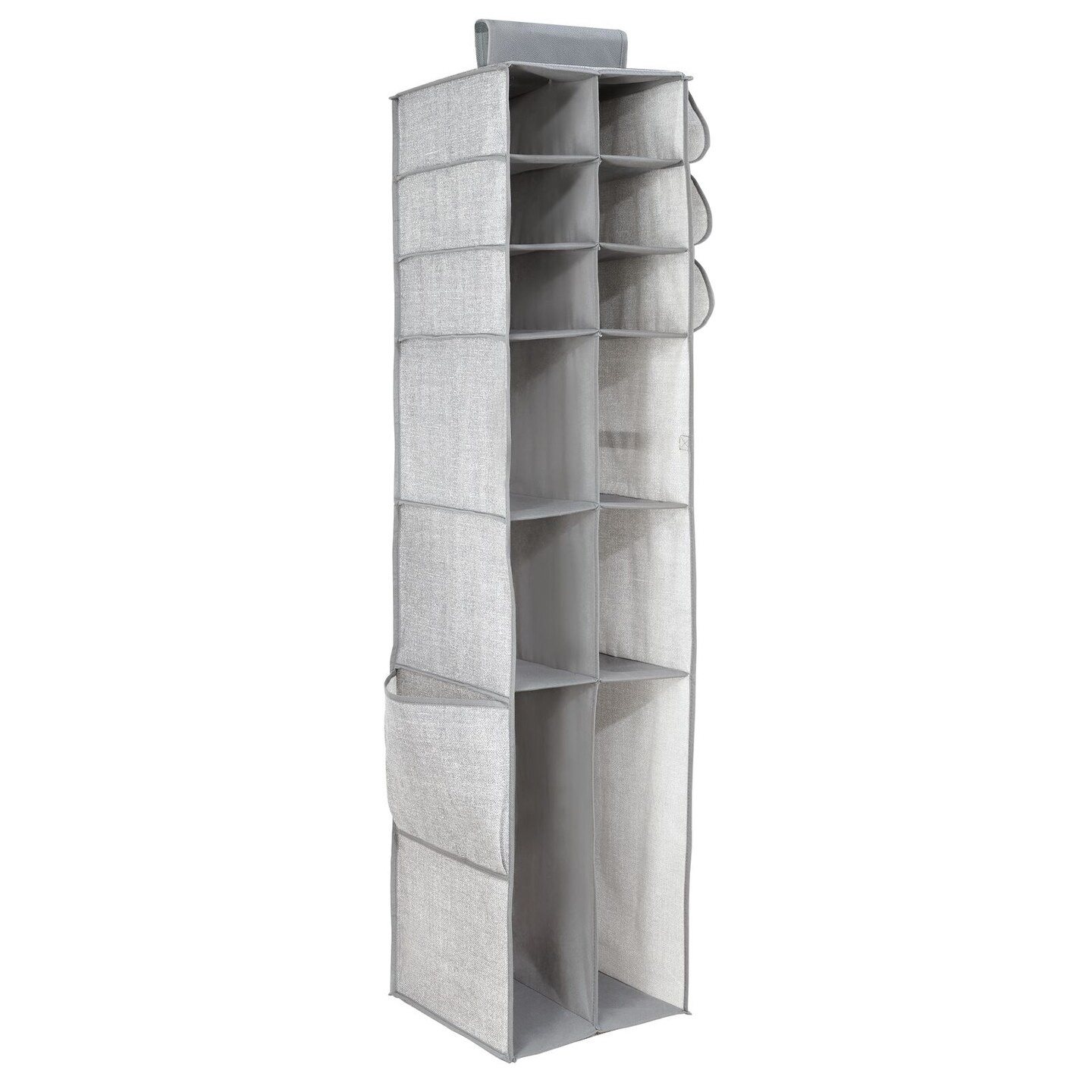 mDesign Fabric Nursery Hanging Organizer with 12 Shelves/Side Pockets
