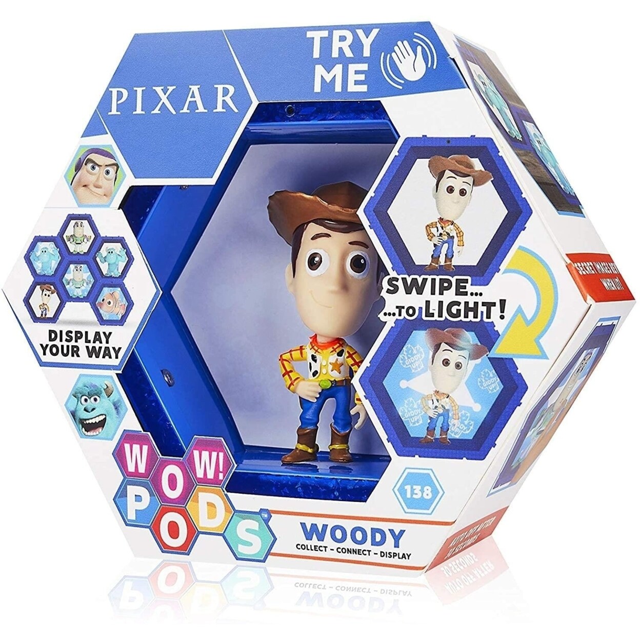 WOW Stuff WOW Pods Disney Toy Story Sheriff Woody Swipe to Light Connect Figure Collectible Stuff