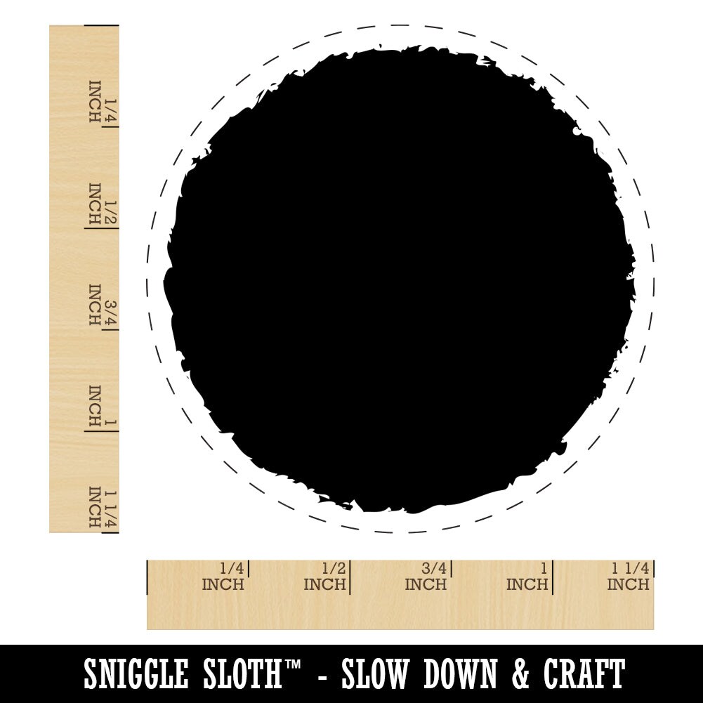 Sketchy Solid Circle Rubber Stamp for Stamping Crafting Planners