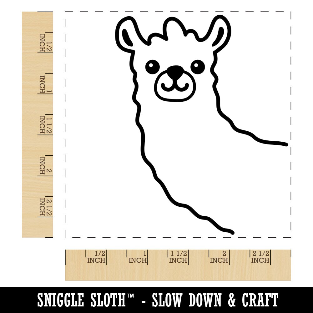 Peeking Llama Square Rubber Stamp for Stamping Crafting | Michaels