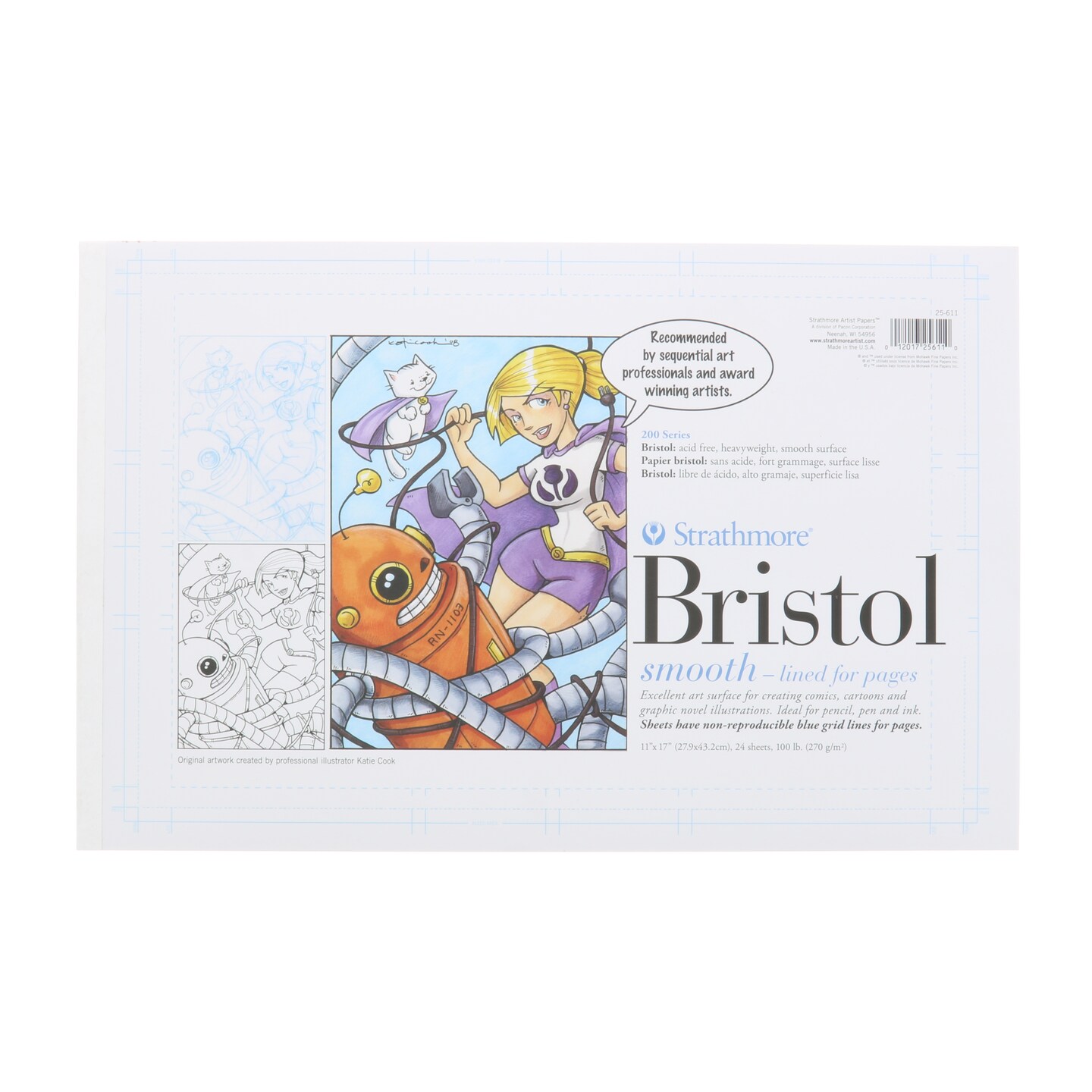 Strathmore Sequential Art Bristol Paper Pad 200 Series 11" x 17