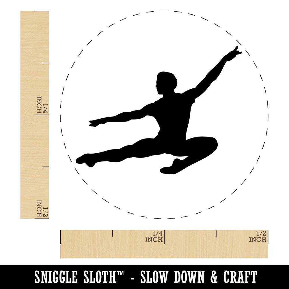 Male Ballet Dancer Jumping Man Boy Rubber Stamp for Stamping Crafting Planners Michaels