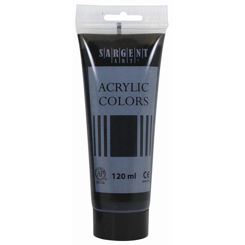 Acrylic Paint Tube, 120 Ml, Mars Black