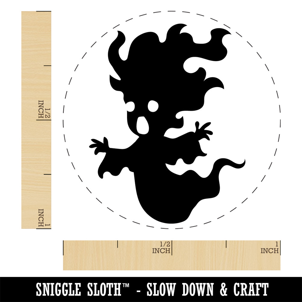Haunted Halloween Ghost Banshee Monster Rubber Stamp for Stamping Crafting Planners