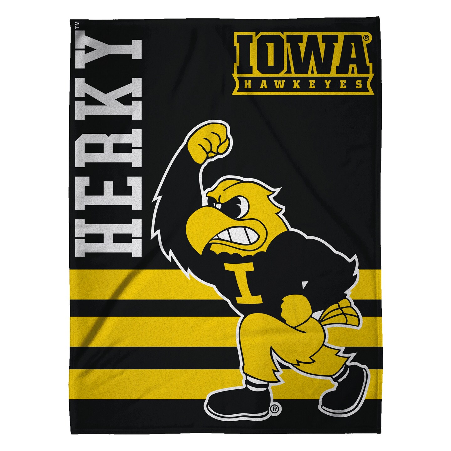 Sleep Squad Iowa Hawkeyes 60&#x201D; x 80&#x201D; Raschel Plush College Blanket