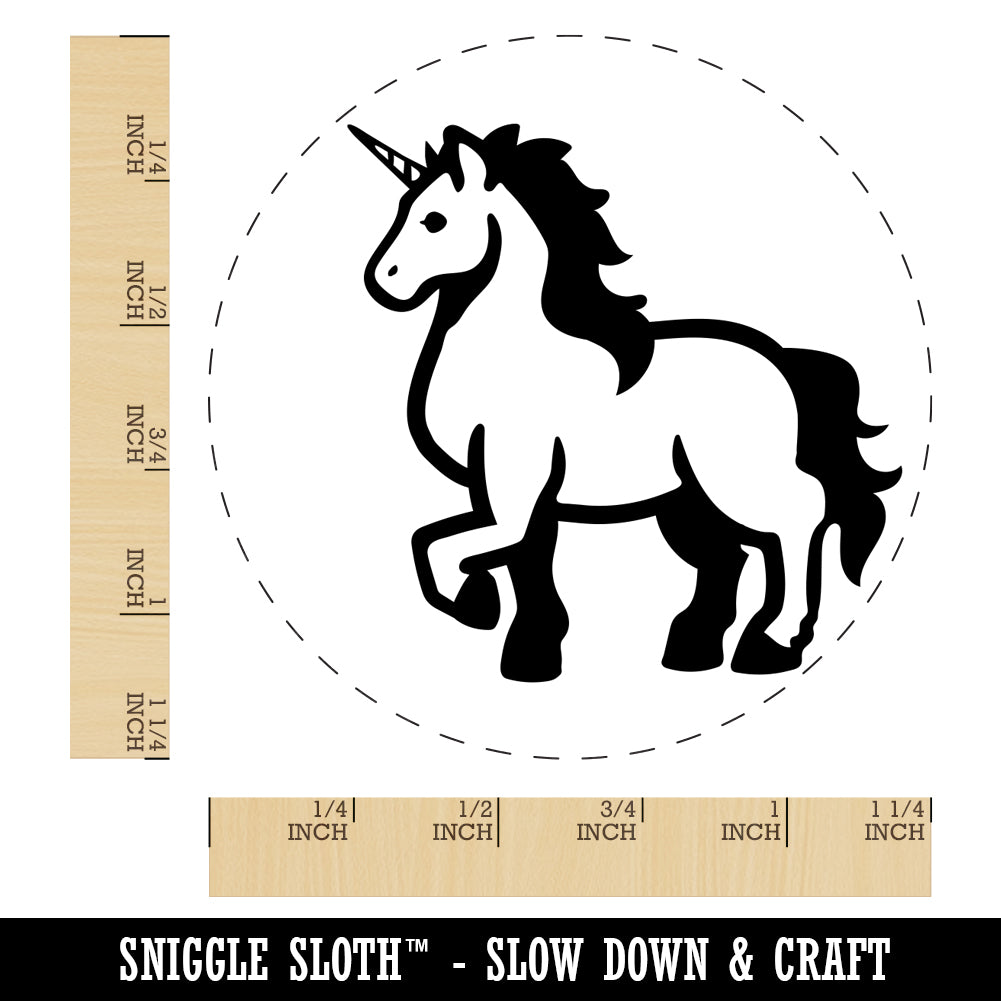Elegant Majestic Mythical Unicorn Rubber Stamp for Stamping Crafting Planners