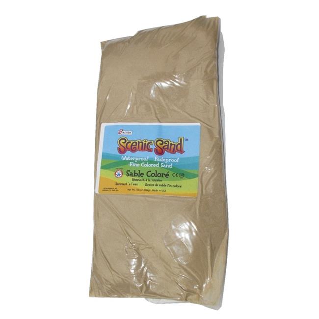Scenic Sand Activa 5 lbs Bag of Colored Sand, Light Brown