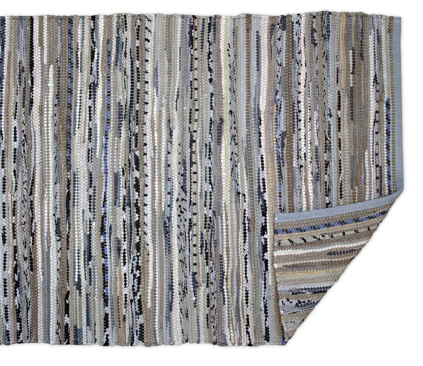 DII Multi Color Gray Rag Rug 2ft 3in X 6ft
