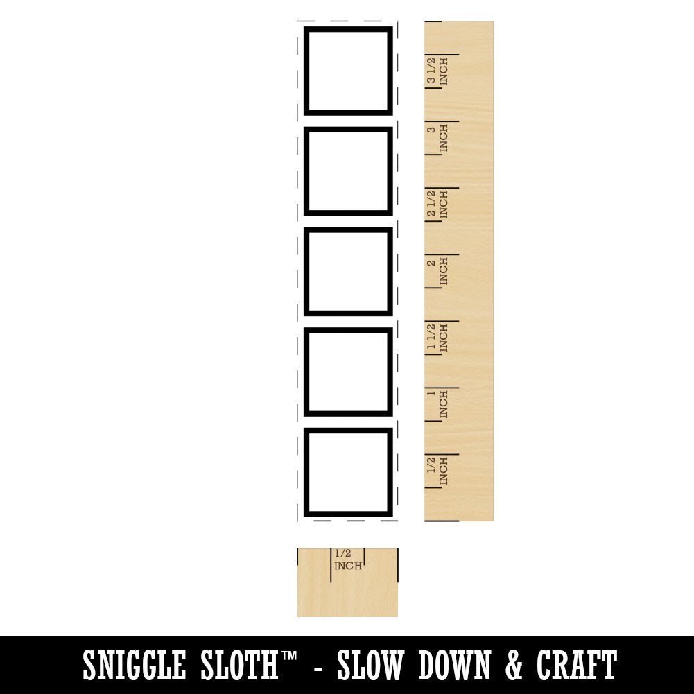Square Check Box List Bullets Vertical Rectangle Rubber Stamp for Stamping Crafting
