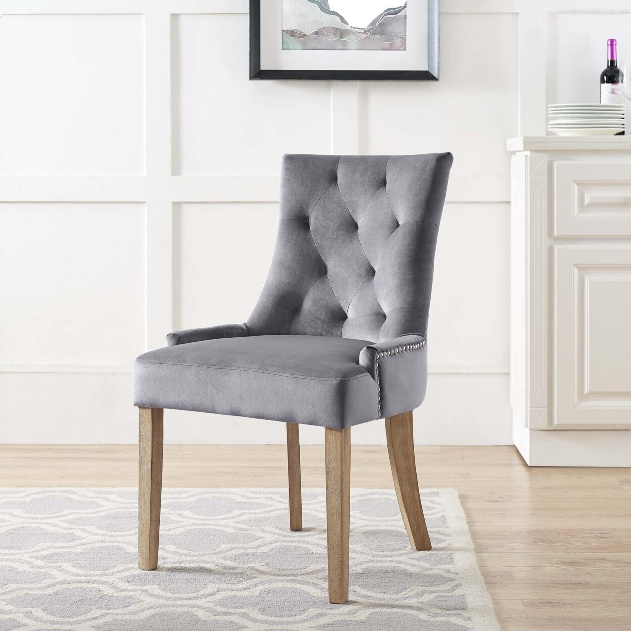 Performance velvet best sale dining chair