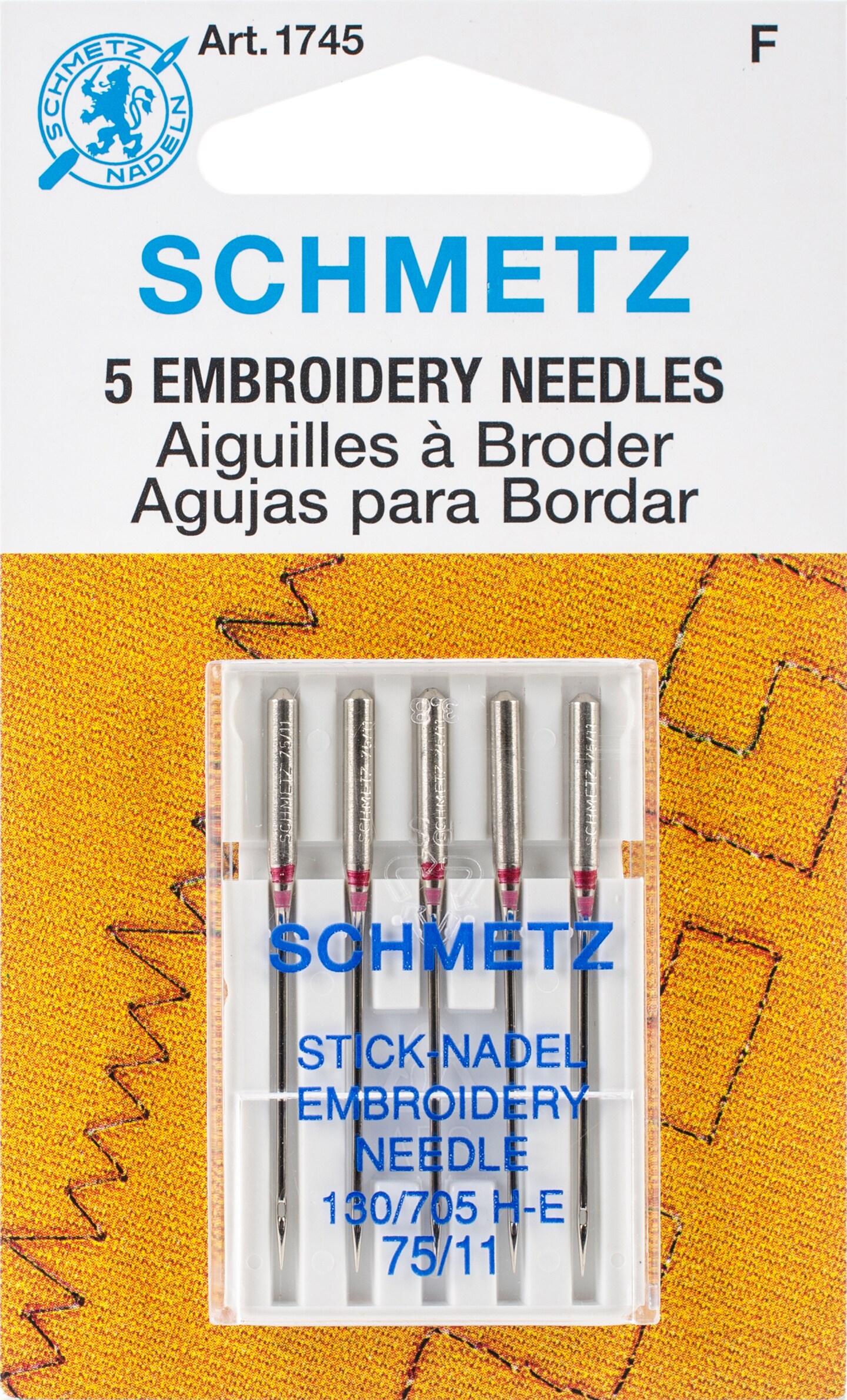 Embroidery Machine Needles-Size 11/75 5/Pkg