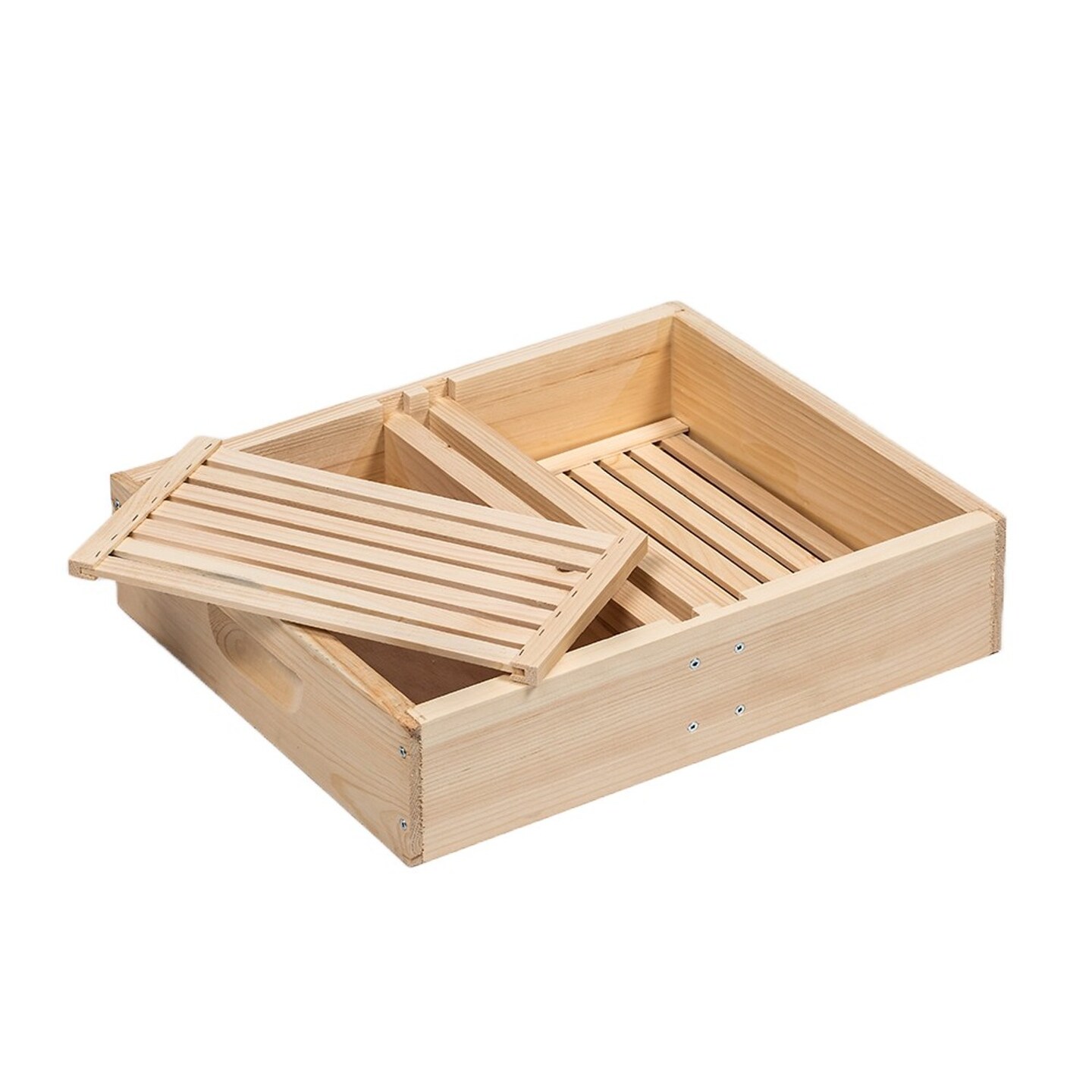 Stoney Acres Beekeeping Top Feeder, with Floats, for 10 Frame Beehive, Assembled Pine Wood , Amish Made