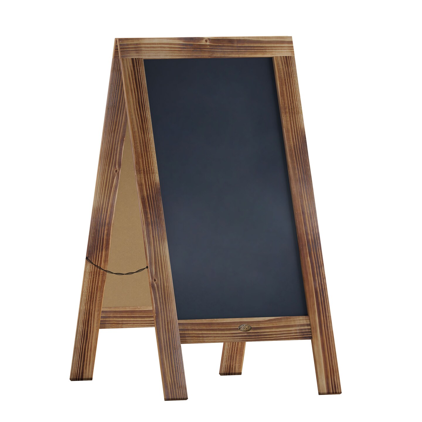 Canterbury 40&#x22; x 20&#x22; Vintage Wooden A-Frame Magnetic Indoor/Outdoor Chalkboard Sign, Freestanding Double Sided Extra Large Message Board - Rustic Brown