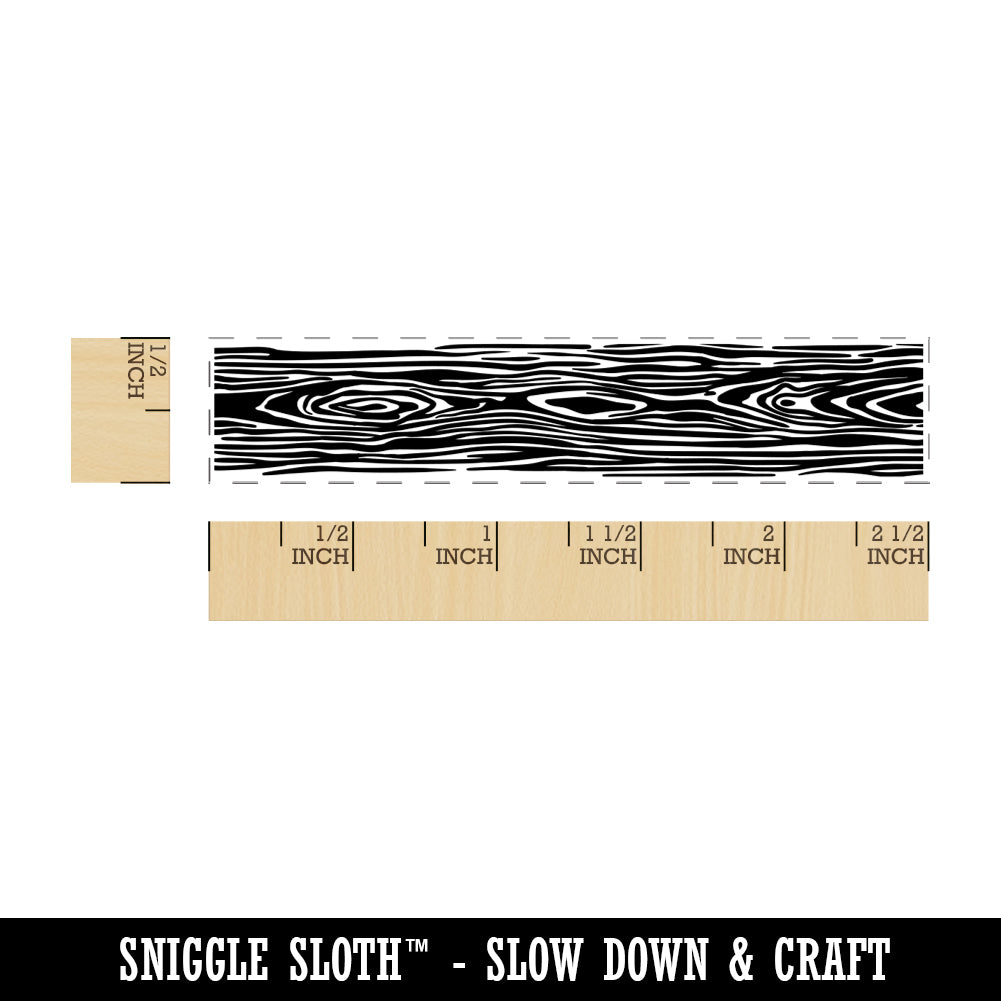 Wood Grain Tree Texture Pattern Rectangle Rubber Stamp for Stamping