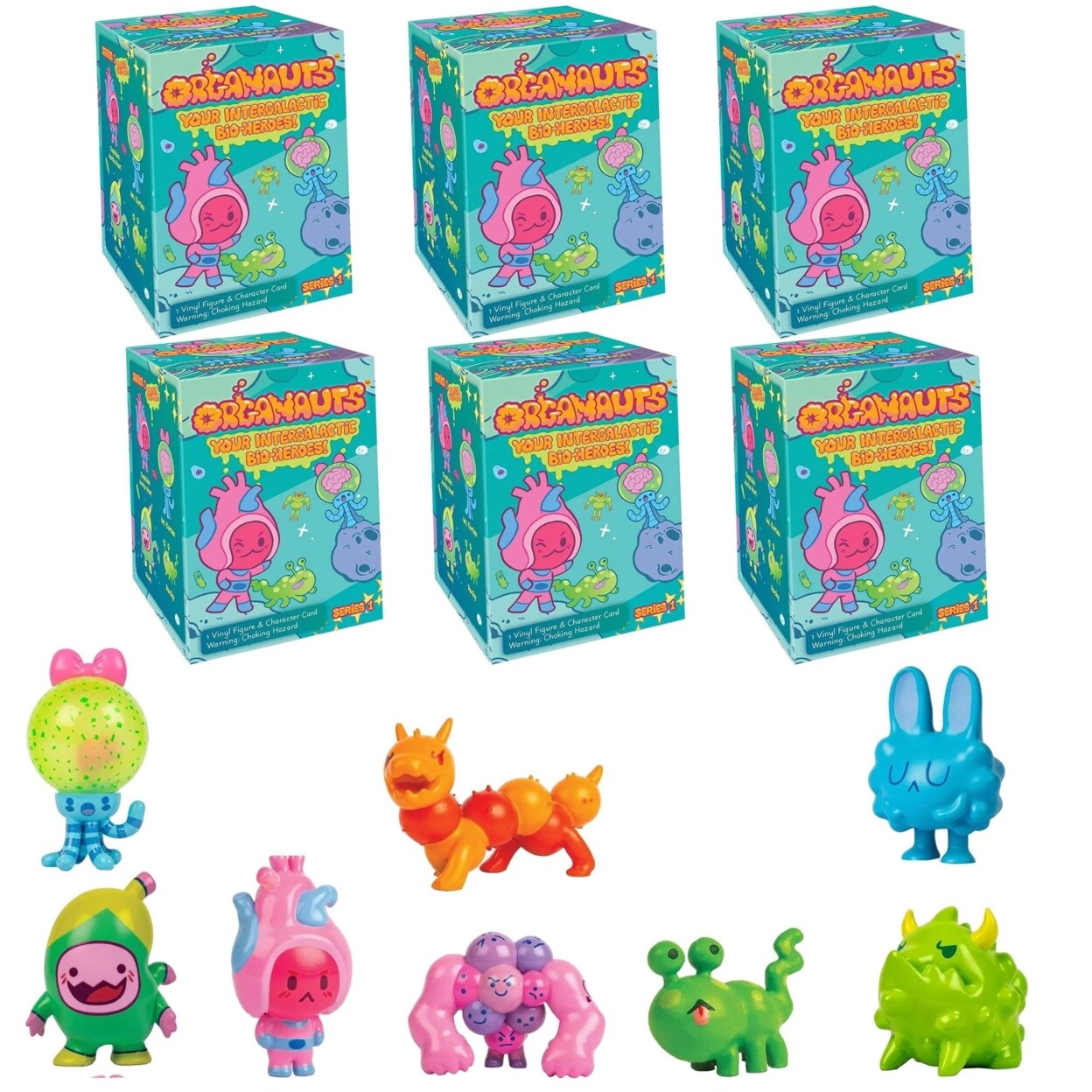 Organauts Organ Learning Toy Figures 6Pk Space Bio-Heroes Know Yourself