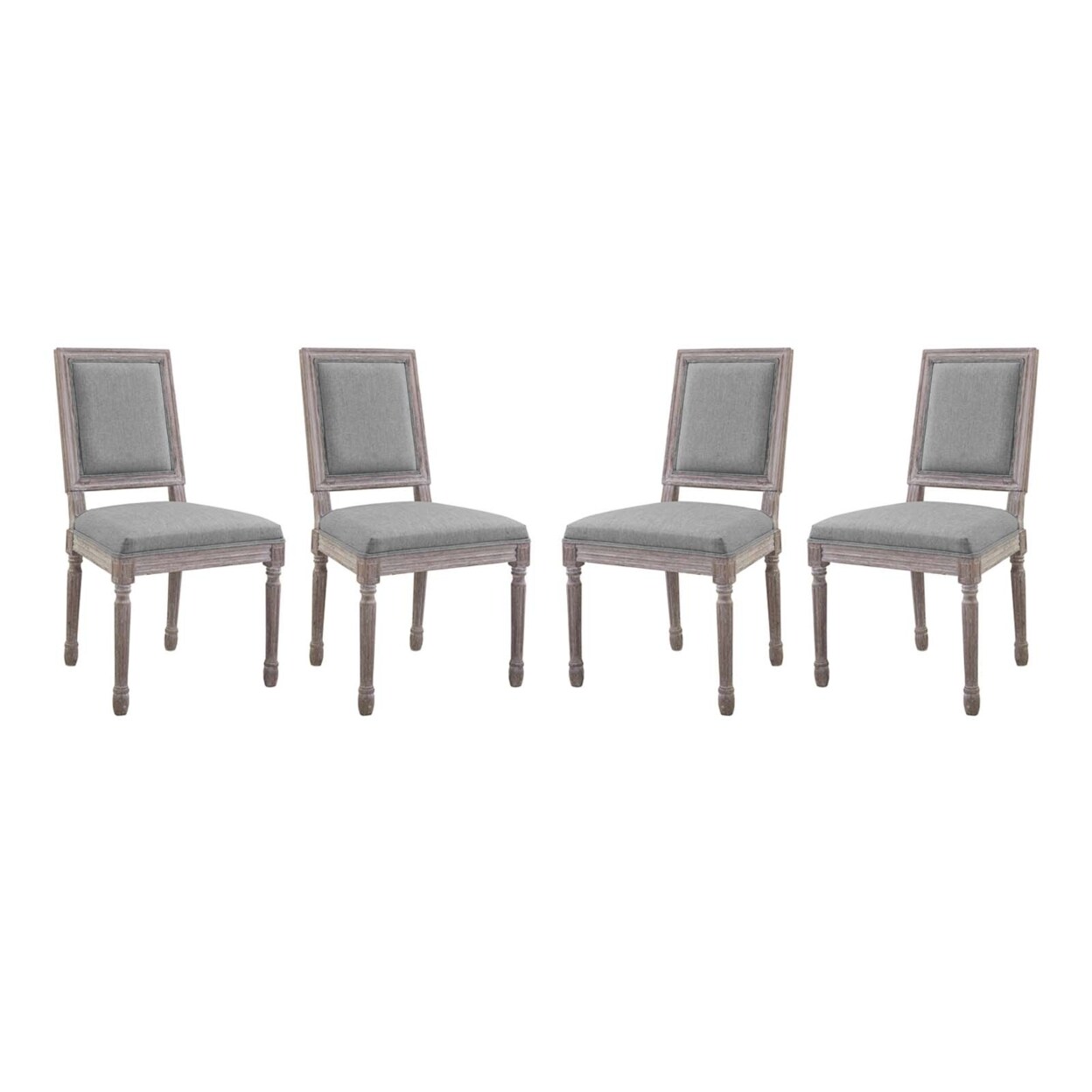 Modway Court Dining Side Chair Upholstered Fabric Set of 4-EEI-3501