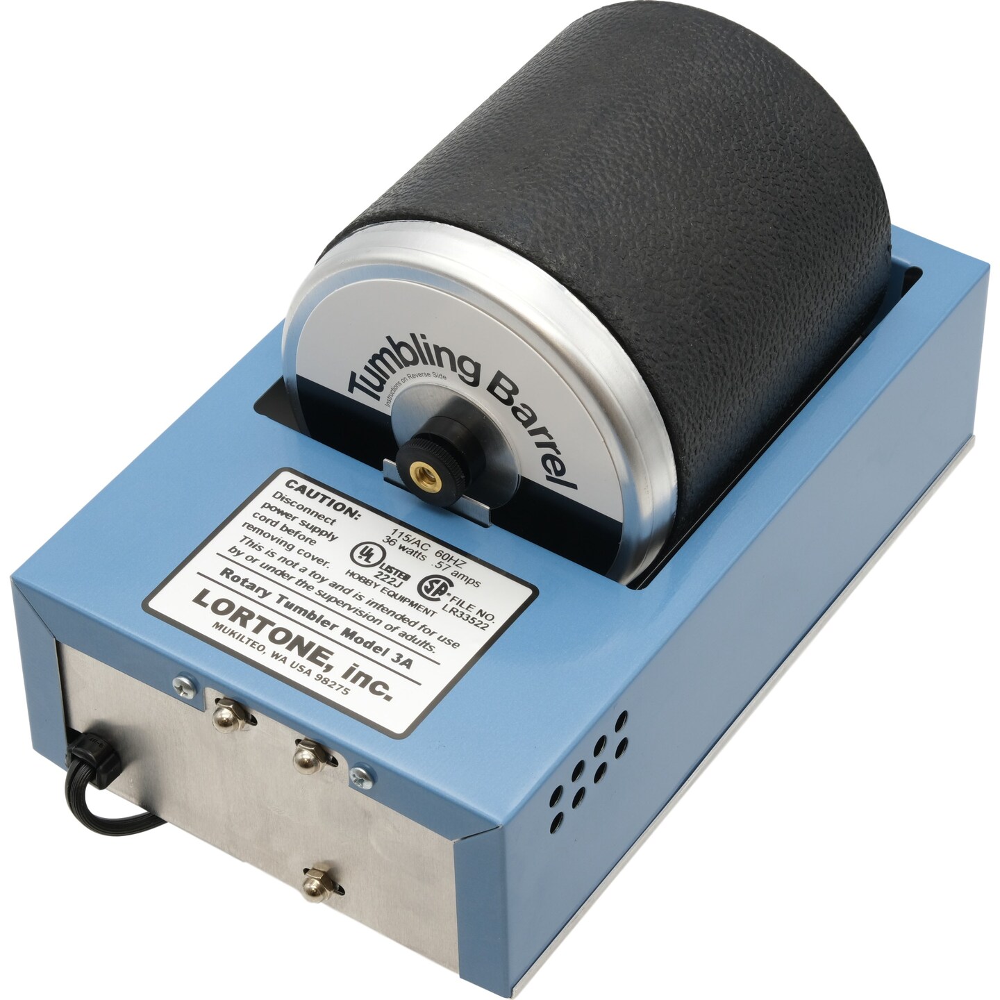 Lortone 3A Rotary Rock Tumbler & 6 Lbs Thumlers Rock Polishing Grit Kit 3 Pcs