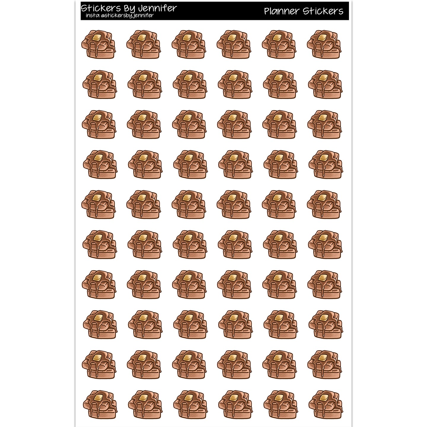 Waffles Planner Stickers Scrapbooking Kids DIY Arts Crafting
