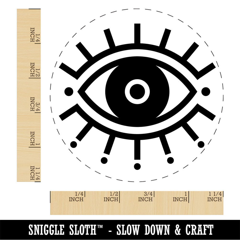 Evil Eye Nazar Charm Rubber Stamp for Stamping Crafting Planners