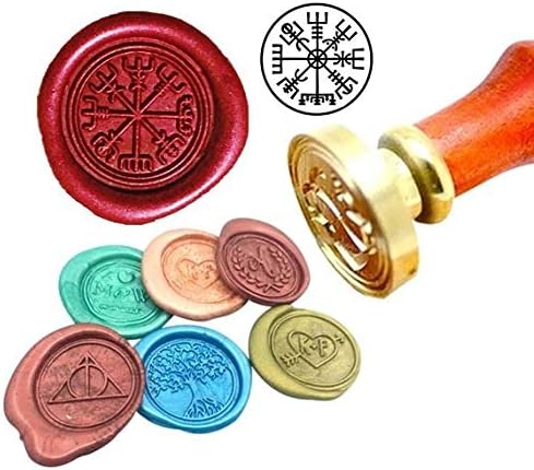 Viking Rune Vegvisir Wax Seal Stamp Custom Viking Rune Sealing Wax Stamp Vegvisir Wax Stamp Custom Wedding Invitation