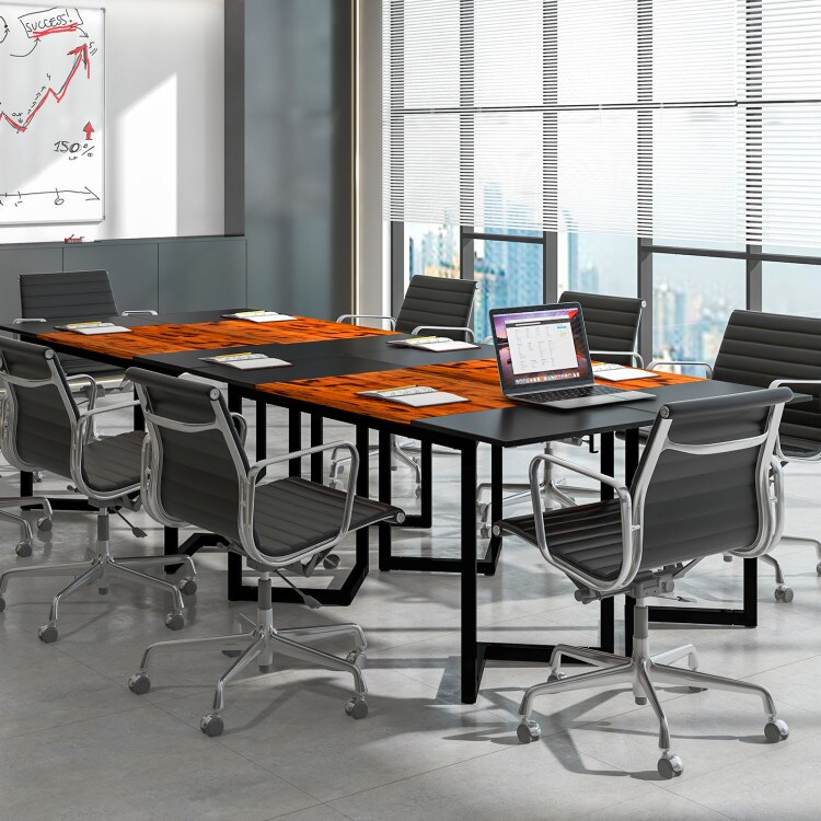 63-Inch Large Computer Desk with Splice Board for Home and Office- Black