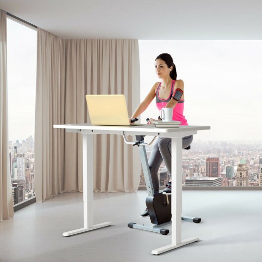Electric Standing Desk Frame with Adjustable Height and Press Button Controller