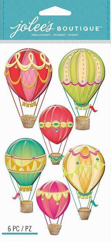 Jolee&#x27;s Boutique Hot Air Balloons Dimensional Stickers