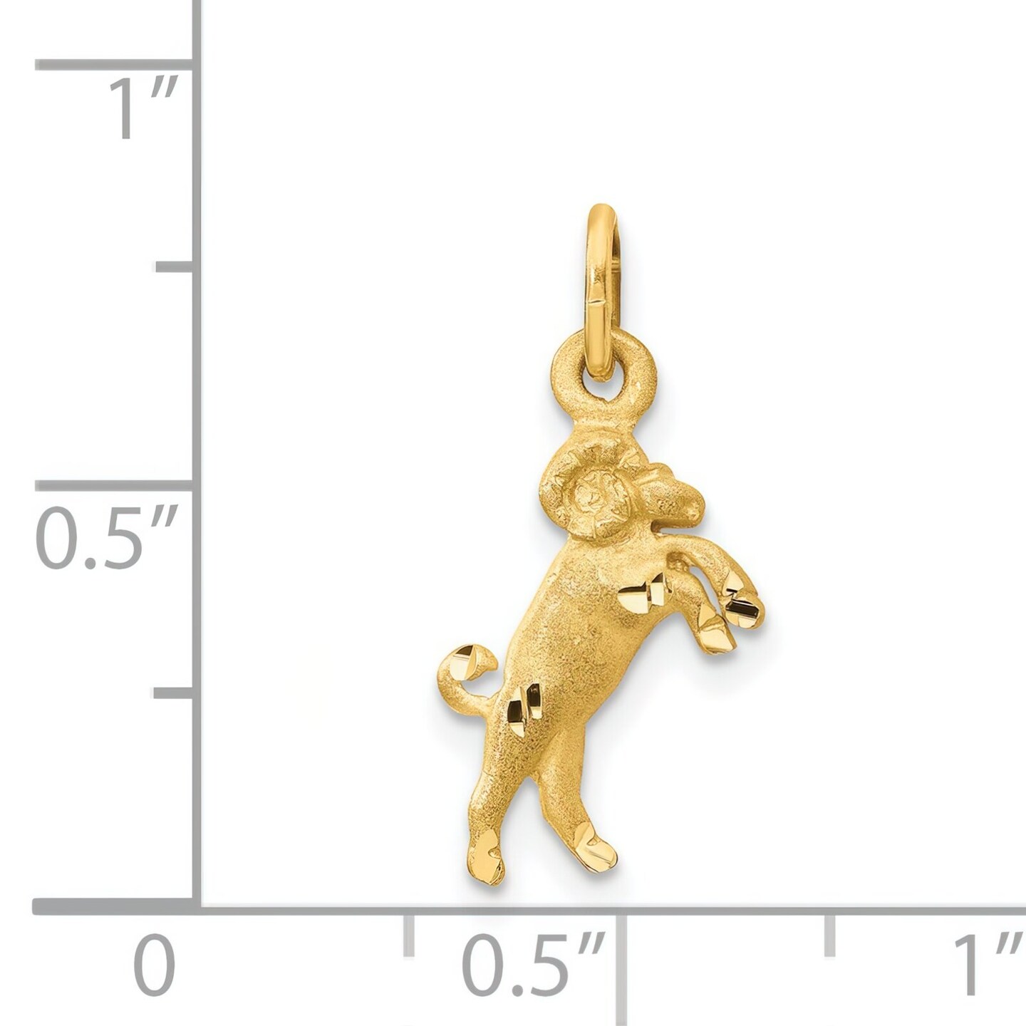 Astrological 14K Gold Aries Zodiac Charm Jewelry FindingKing 20 X 8mm