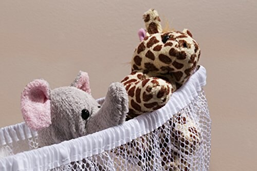 Handy Laundry Jumbo Toy Hammock, White, Organize Stuffed Animals &#x26; Children&#x27;s Toys with This Mesh Hammock, Great Decor, Neatly Organizing Kid&#x27;s Toys and Stuffed Animals, Expands to 5.5 feet, (2-Pack)