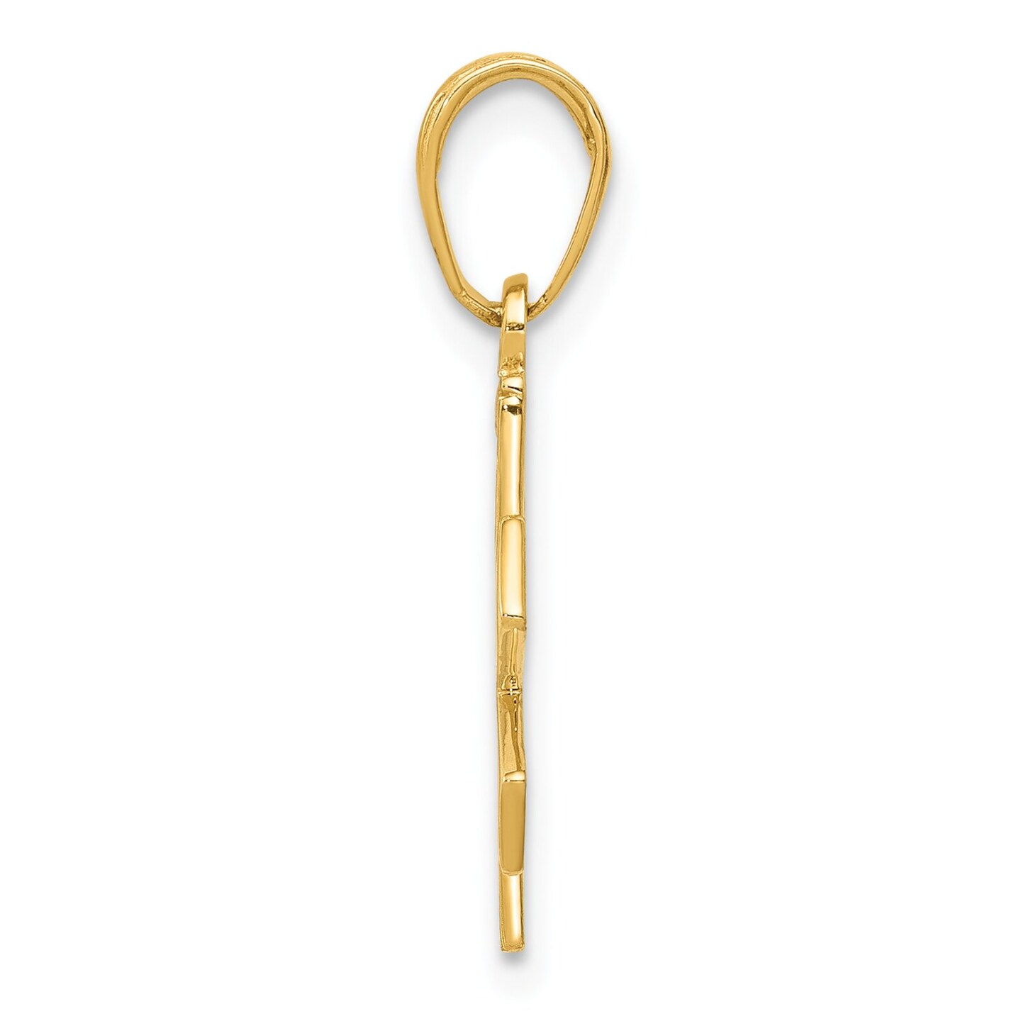 14K Gold Paramedic/Emt Symbol Pendant Charm Jewelry 21 x 13 mm