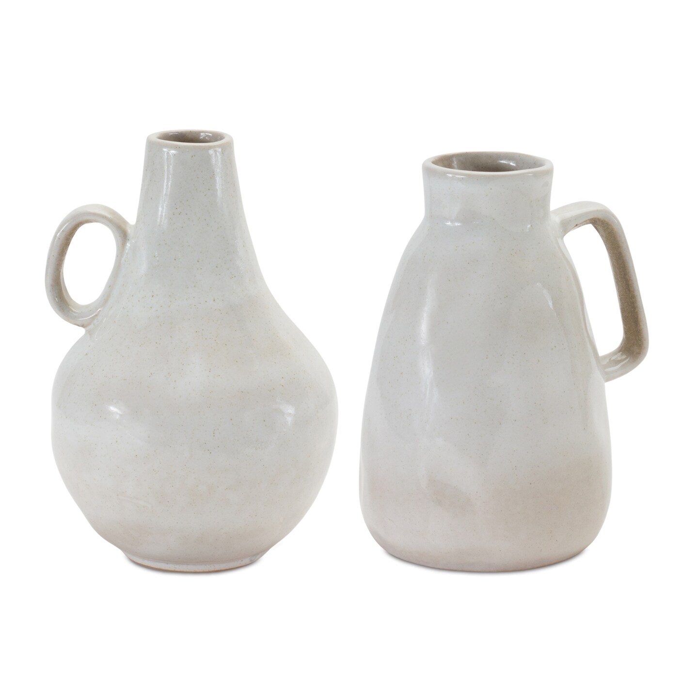 Melrose Set of 2 Two Tone Ceramic Jug Vases 8" Michaels