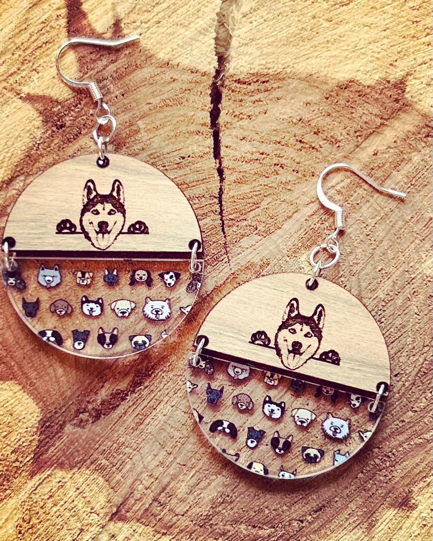 Husky earrings outlet