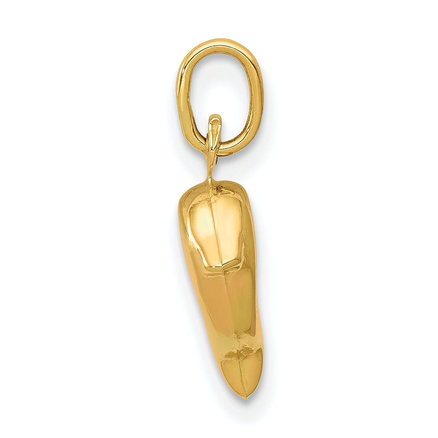 14K Yellow Gold 3D Dolphin Charm Jewelry Pendant 16mm x 7mm