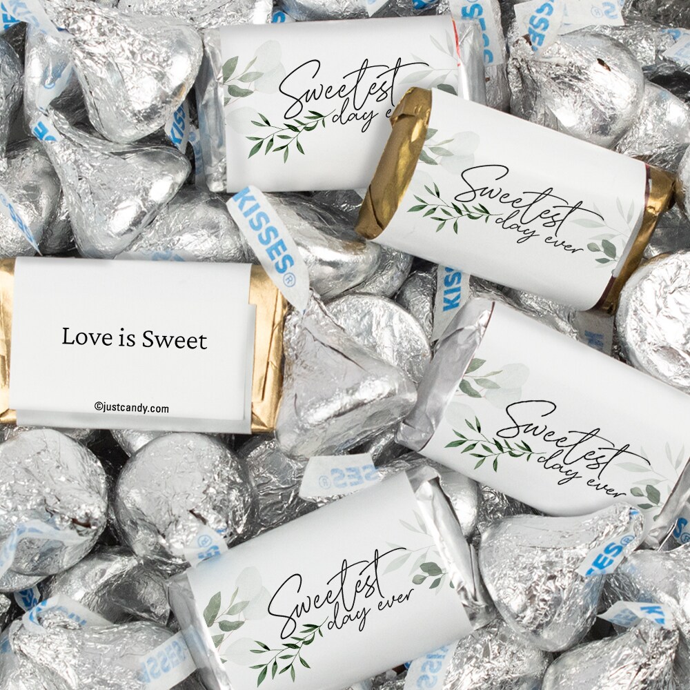 116 Pcs Wedding Candy Favors Hershey&#x27;s Miniatures &#x26; Kisses - Sweetest Day